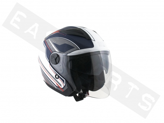 Helmet Demi Jet CGM 130G Phoenix Matt Blue (double visor)